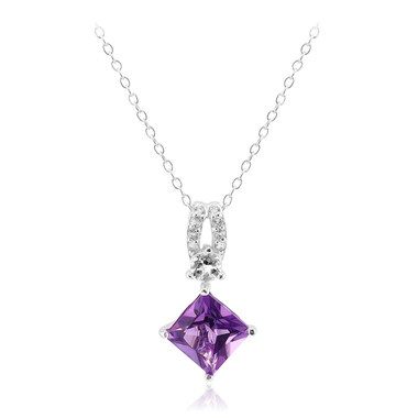 Amethyst-Silberhalskette