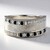 Anello in argento con Spinello Nero e Zaffiro Bianco