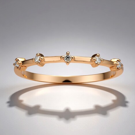 Anello in oro con Diamante Rose de France SI1 di Argyle (Annette)