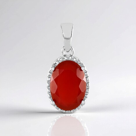 Ciondolo in argento con Calcedonio Rosso
