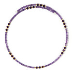 Collana rigida in acciaio con Ematite Porpora (Riya)