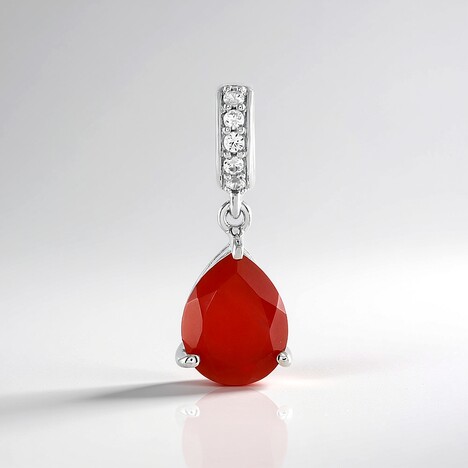 Ciondolo in argento con Calcedonio Rosso