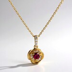 Collana in oro con Rubino Mozambico AAA (CIRARI)