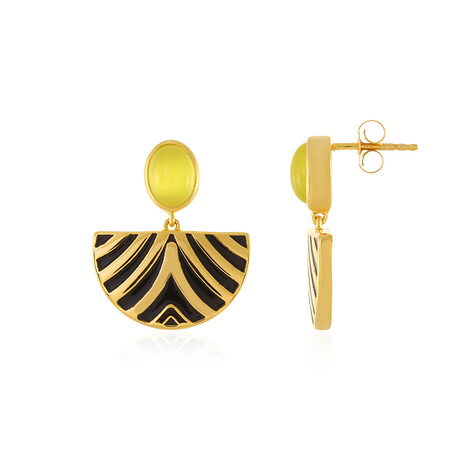 Pendientes en plata con Ágata amarilla