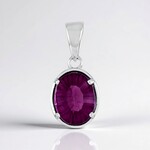 Ciondolo in argento con Fluorite Rosa