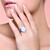 Anello in argento con Calcedonio Blu (Adela Silber)