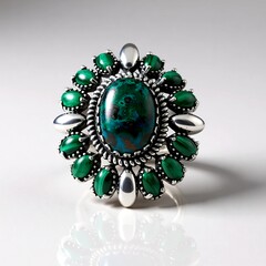 Anello in argento con Crisocolla