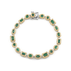 Bracciale in argento con Smeraldo Zambia (Gems en Vogue)