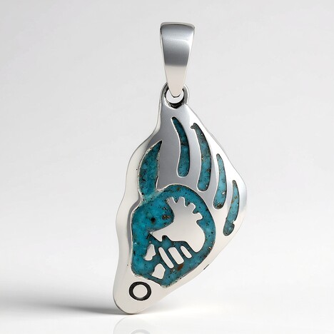 Ciondolo in argento con Turchese Kingman Mohave Blu (Jones Lee)