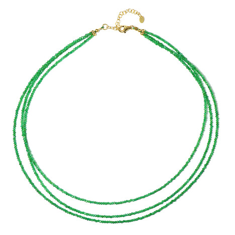 Collana in argento con Onice Verde