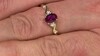 Anillo en oro con Rubelita de Brasil AAA