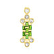 Pendentif en argent et Diopside de Russie (Adela Silber)