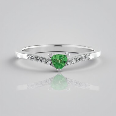 Tanzanian Tsavorite Silver Ring