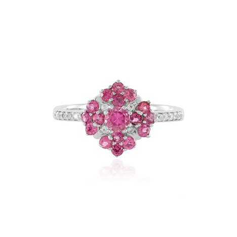Bague en argent et Rubellite