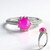 Anello in argento con Opale Rosa dell'Etiopia