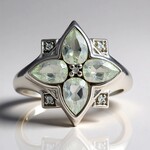 Anello in argento con Ametista Verde (Remy Rotenier)