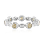 Anillo en plata con Zircón amarillo