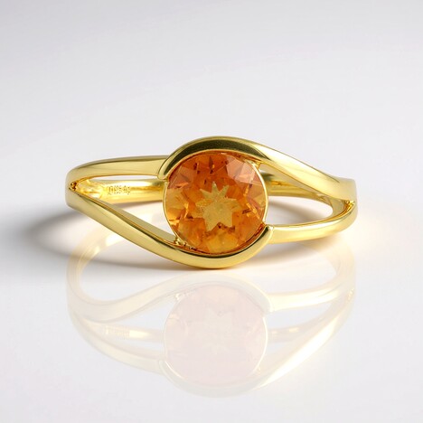 Anello in argento con Quarzo Arancione
