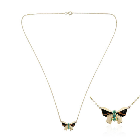 Gouden halsketting met AAA Zambia smaragden (de Melo Gold)