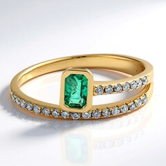 Anello in oro con Smeraldo Zambia AAA (CIRARI)