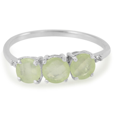 Zilveren ring met prehnieten