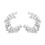 Zilveren oorbellen met danburietkristallen