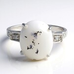 Anello in argento con Agata Dendritica
