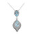 Himmelblauer Topas-Silberhalskette