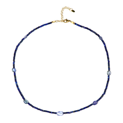 Edelstein-Silberhalskette