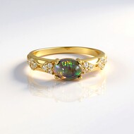 Bague en argent et Opale Mezezo