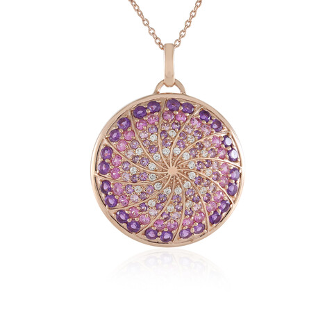 Zilveren halsketting met amethisten (KM by Juwelo)