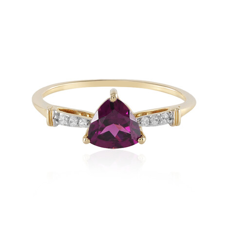 Anillo en oro con Granate Magenta
