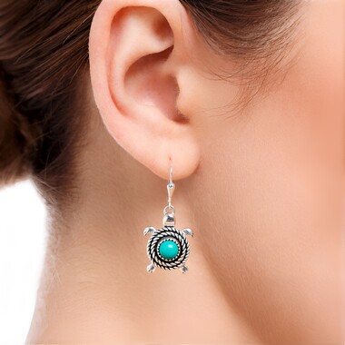 Pendientes en plata con Turquesa (Desert Chic)