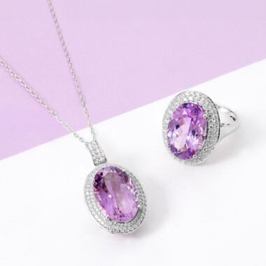 Anello in argento con Ametista Rose de France