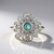 Anello in argento con Apatite Blu