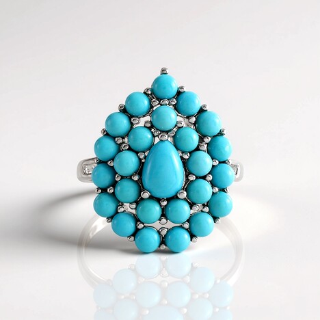 Anello in argento con Turchese Sleeping Beauty (Faszination Türkis)