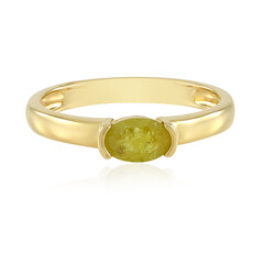 Anillo en plata con Zafiro amarillo de Madagascar