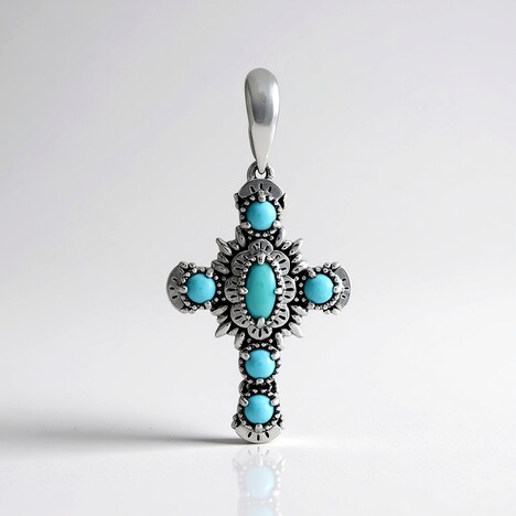 Ciondolo in argento con Turchese Sleeping Beauty (Desert Chic)