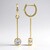 Boucles d'oreilles en argent et Topaze blanche