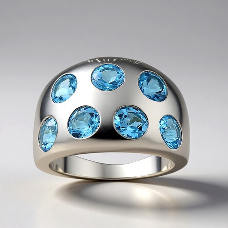 Anello in argento con Topazio Marambaia