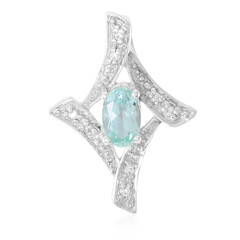 Grüner Fluorapatit-Silberanhänger