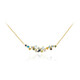 Collier en argent et Saphir vert