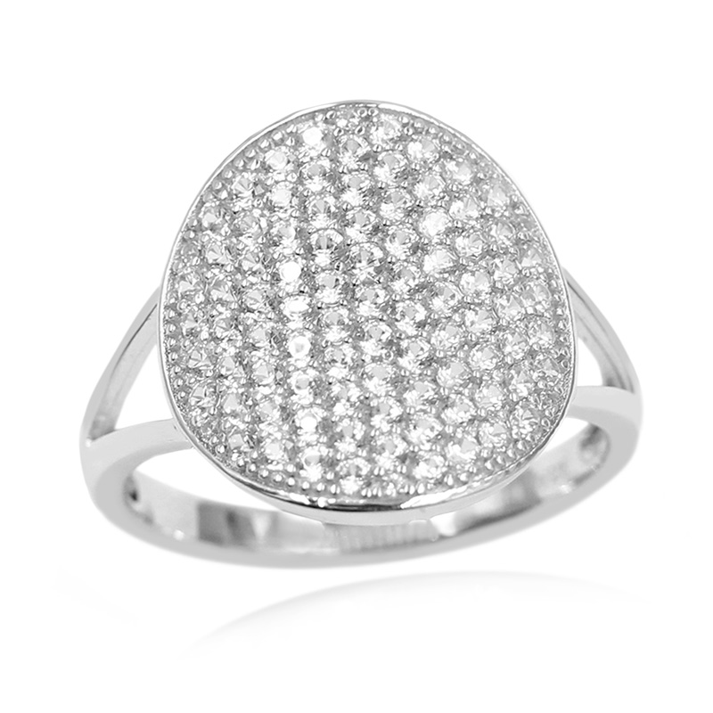 Tanzanian Zircon Platinum-Plated Silver Ring, 1.767ct