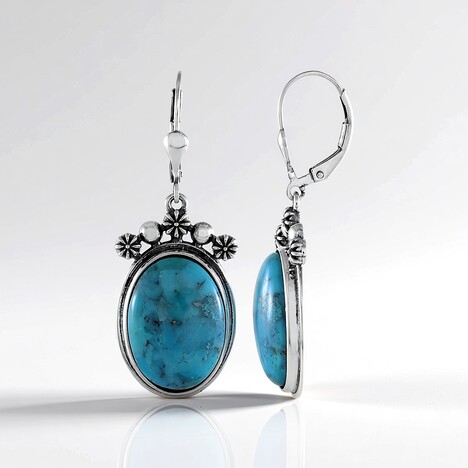 Orecchini in argento con Turchese Kingman (Desert Chic)