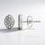 Pendientes en plata con Diamante chocolate I2