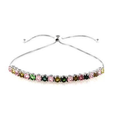 Zilveren armband met toermalijnen