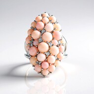 Bague en argent et Opale rose (de Melo Essence)