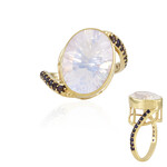 Anillo en plata con Cuarzo azul lunar