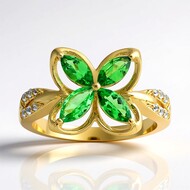 Anillo en oro con Tsavorita Kenia (de Melo Gold)
