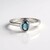 Anello in argento con Cianite Blu Foglia di Tè